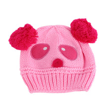 Baby Kids Cartoon Panda Ball Handmade Knitted Crochet Beanie Cap Hat New J4U66