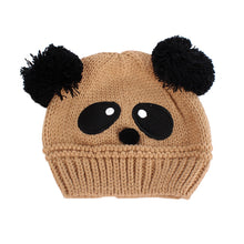 Baby Kids Cartoon Panda Ball Handmade Knitted Crochet Beanie Cap Hat New J4U66