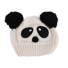 Baby Kids Cartoon Panda Ball Handmade Knitted Crochet Beanie Cap Hat New J4U66