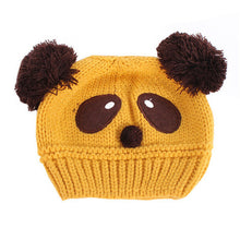 Baby Kids Cartoon Panda Ball Handmade Knitted Crochet Beanie Cap Hat New J4U66
