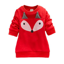 Baby Kids Girls Clothes Set Cotton Thick Velvet Outfits Long Sleeve T shirts + Pants Cartoon J4U66