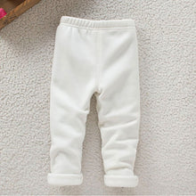 baby kids girls leggings pants basic elastic waist warm thick skinny trousers J4U66