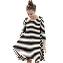 Baby & Mom Family Matching Outfits Dress Kids Pajamas Stripe Three Quater Sleeve Mother and Child Clothing J4U66