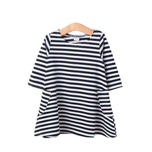 baby mom family matching outfits dress women kids pajamas stripe three quater sleeve mother and child clothing J4U66