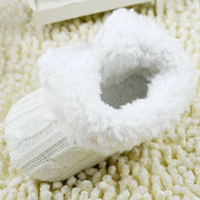 Baby Shoes Infants Crochet Knit Fleece Boots Wool Snow Crib Shoes Toddler Boy Girl Booties J4U66