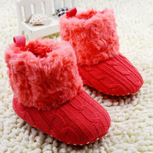 Baby Shoes Infants Crochet Knit Fleece Boots Wool Snow Crib Shoes Toddler Boy Girl Booties J4U66