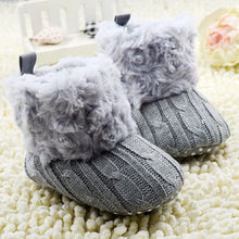 baby shoes infants crochet knit fleece boots wool snow crib shoes boy girl booties J4U66