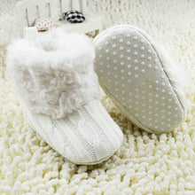 baby shoes infants crochet knit fleece boots wool snow crib shoes boy girl booties J4U66