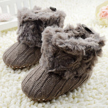 baby shoes infants crochet knit fleece boots wool snow crib shoes boy girl booties J4U66