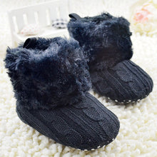 baby shoes infants crochet knit fleece boots wool snow crib shoes boy girl booties J4U66