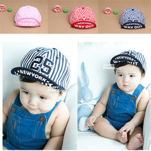 Baby Unisex Kids Girls Boys Stripes Snapbacks Hats Baseball Cap Flat Visor Snapback Caps  J4U66