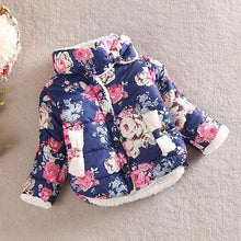 Baby Girls Cotton Floral Coat Long Sleeve Jacket Thick Warm Outerwear J4U66