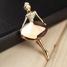 Ballet Vintage Princess Ballerina Brooch GirlWomen's Jewelry Exquisite Brooches Bling Gem Brooch J4U66
