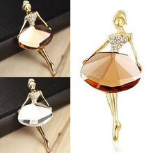 Ballet Vintage Princess Ballerina Brooch GirlWomen's Jewelry Exquisite Brooches Bling Gem Brooch J4U66
