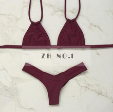 bandage bikini push up red bikini set beach wear retro geometric pattern swimwear female women swimsuit4 J4U66