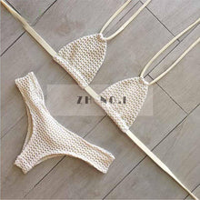 bandage bikini push up red bikini set beach wear retro geometric pattern swimwear female women swimsuit4 J4U66