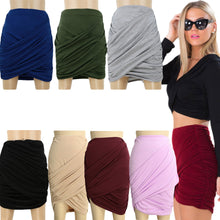 bandage elastic women pleated skirt slim sexy mini pencil skirts clubwear suitable casual formal solidcolorclothing black J4U66