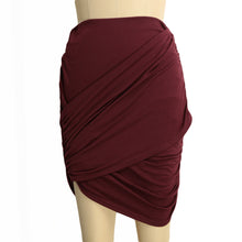 bandage elastic women pleated skirt slim sexy mini pencil skirts clubwear suitable casual formal solidcolorclothing black J4U66