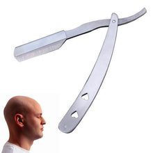 Barber Tool Straight Edge Razors Blade Stainless Steel Folding Shaving Knife J4U66