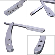 Barber Tool Straight Edge Razors Blade Stainless Steel Folding Shaving Knife J4U66