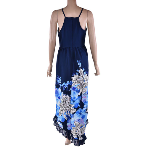 Beach Long Dress Plus Size Women Dress Splice Stripe Sexy Dresses Casual Vintage Irregular Maxi Dress J4U66