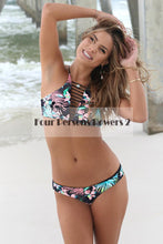 beach women swimwear sexy bikinis two piece suits push up bikini set beach swimwear slim print swimsuit bathing suit J4U66