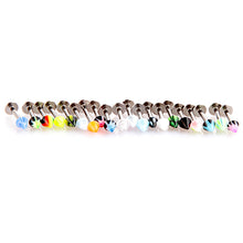 beauty 20pcs colorful stainless steel cone lip rings bars labret stud piercing J4U66
