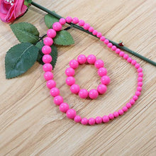 Beauty Baby Girls Cartoon Colorful Bead Necklace Bracelet Jewelry Set kids Gift J4U66