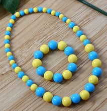 Beauty Baby Girls Cartoon Colorful Bead Necklace Bracelet Jewelry Set kids Gift J4U66