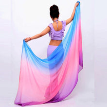 Belly Dancing Costumes cChiffon Yarn Scarf Solid Belly Dance Veils Stage Performance Props J4U66