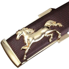 Belt Gold Horse Leisure Leather Men Automatic Buckle Brand Designer Leather Metal Buckles Belts for Business Men J4U66