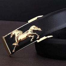 Belt Gold Horse Leisure Leather Men Automatic Buckle Brand Designer Leather Metal Buckles Belts for Business Men J4U66