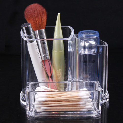 Clear Acrylic Makeup Cosmetic Organizer Lipstick Brush Display Holder Stand for Women Lady Beauty 1 set J4U66