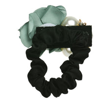 Pearls Beads Rose Flower Hair Band Rope Scrunchie Ponytail Holder Girls Headdress Hair Ropes Gift J4U66