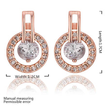 girl jewerly 18k gold plated earing circle crystal stone stud earrings for women brincos smtpe43 J4U66
