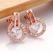 girl jewerly 18k gold plated earing circle crystal stone stud earrings for women brincos smtpe43 J4U66