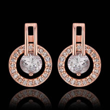 girl jewerly 18k gold plated earing circle crystal stone stud earrings for women brincos smtpe43 J4U66