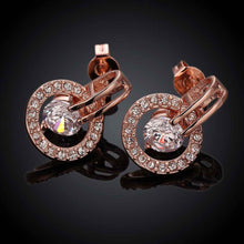 girl jewerly 18k gold plated earing circle crystal stone stud earrings for women brincos smtpe43 J4U66