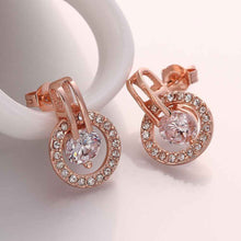 girl jewerly 18k gold plated earing circle crystal stone stud earrings for women brincos smtpe43 J4U66