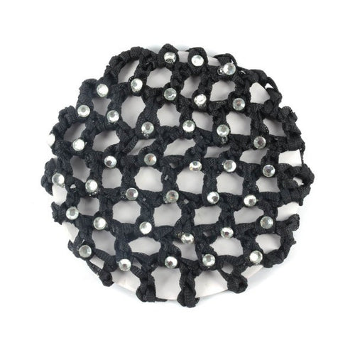 Best s Beautiful Bun Cover Snood Hair Net Ballet Dance Skating Crochet with Diamond J4U66