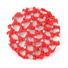 best beautiful bun cover snood hair net ballet dance skating crochet with diamond J4U66