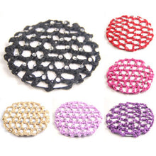 best beautiful bun cover snood hair net ballet dance skating crochet with diamond J4U66