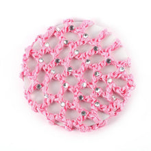 best beautiful bun cover snood hair net ballet dance skating crochet with diamond J4U66