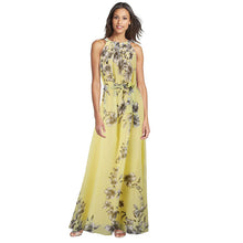 big size flora printing maxi dresses long chiffon sundresses women style girl boheminan dress J4U66