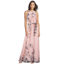 Big Size Flora Printing Maxi Dresses Long Chiffon Sundresses Style Girl Boheminan Dress Y4 J4U66