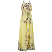 Big Size Flora Printing Maxi Dresses Long Chiffon Sundresses Style Girl Boheminan Dress Y4 J4U66