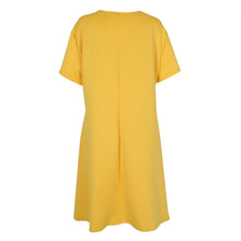 Big Size Women Clothes 6XL Dresses O-Neck Short Sleeve Knee-Length Fit and Flare Dresses Casual Clothing J4U66