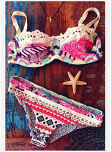 bikini style sexy beach swimwear ladies push up swimsuit bathing suit brazilian maillot de bain purple print J4U66