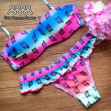 bikini style sexy beach swimwear ladies push up swimsuit bathing suit brazilian maillot de bain purple print J4U66