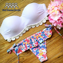 bikini style sexy beach swimwear ladies push up swimsuit bathing suit brazilian maillot de bain purple print J4U66